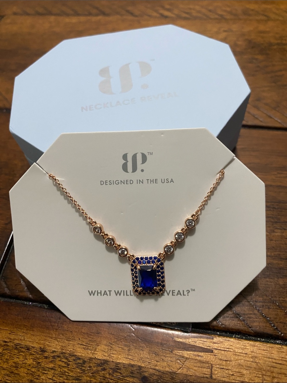 Bomb Party OG Originals Necklace - Burma Blue Spinel - Rose Gold Plating